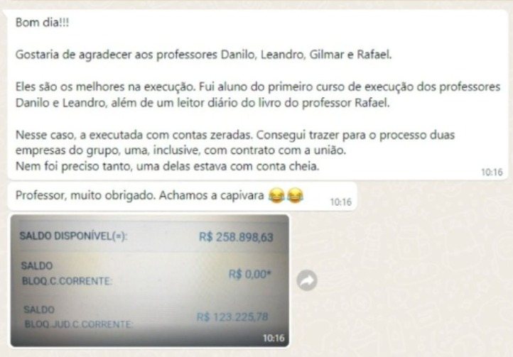 R$ 258.898,63 bloqueados numa execução de contas zeradas